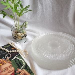 Vintage Crystal Dinner Plates (6)